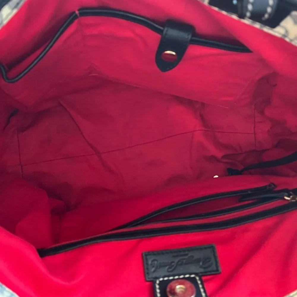 Dooney & Bourke Black and Cream Logo Tote - Picture 9 of 15